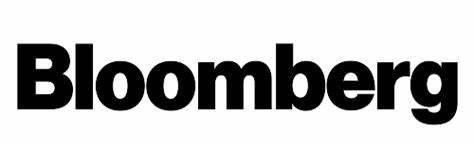 A black and white image of the bloomberg logo.